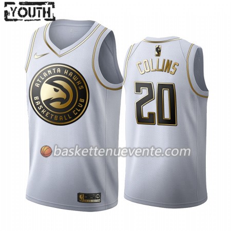 Maillot Basket Atlanta Hawks John Collins 20 2019-20 Nike Blanc Golden Edition Swingman - Enfant